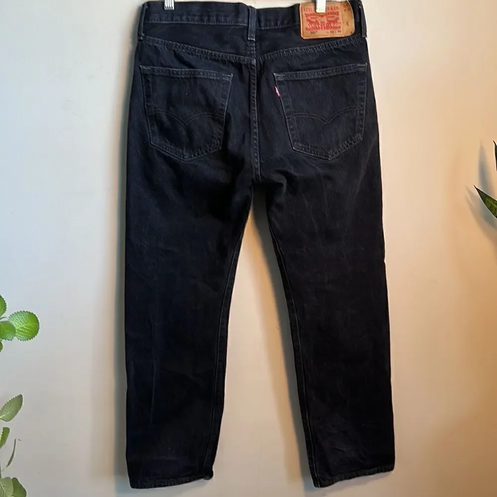 Levi’s 501 Black Straight Leg Jeans 32/30